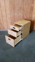 3-Drawer Wood File Cabinet