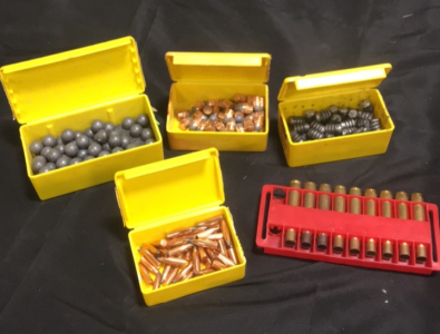 (2) Boxes Of Speer .38 Caliber Bullets (1) Box Of .490 Round Ball Bullets (9) .30-06 Brass Casings