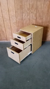 3-Drawer Wood File Cabinet