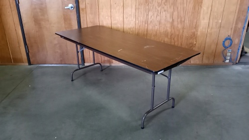 Metal-Framed Folding Table