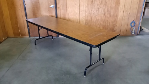 Metal-Framed Folding Table