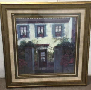 Large Framed Art Titled &ldquo;Three Windows&rdquo;