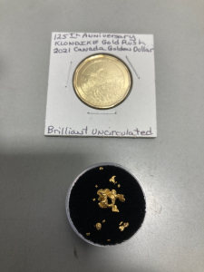 Alaska/Klondike Gold Nuggets, 125th Anniversary Klondike Gold Rush 2021 Canada Golden Dollar (Brilliant Uncirculated)