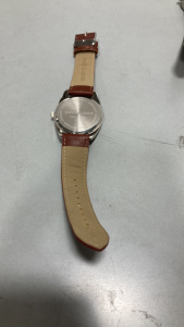 (1) Brown Leather Van Hueson Men&rsquo;s Watch, (1) Stauer Black and silver Men&rsquo;s Watch, (1) White Quartz Watch with Brown Leather band, (1) Xirhua Silver Women&rsquo;s Watch