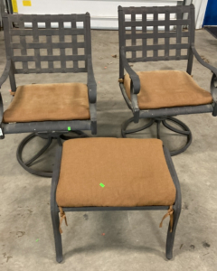 (2) Chairs with One Foot Stool