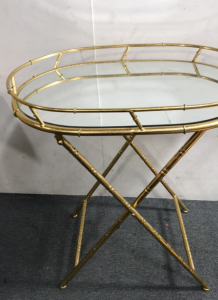 (1) Gold Mirrored Serving Stand