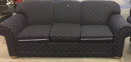 (1) Navy Blue Living room Couch set
