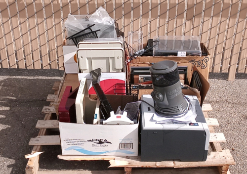 Pallet with Assorted Office Supplies