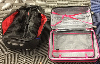 (2) Suit Cases