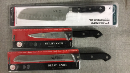 (3) Kitchen Knives