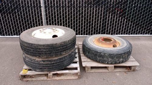 (3) Large Truck Tires