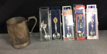 Silver Spoon Set includes Solid Silver Cup