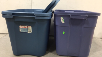 (3) Storage Bins w/ (2) Lids