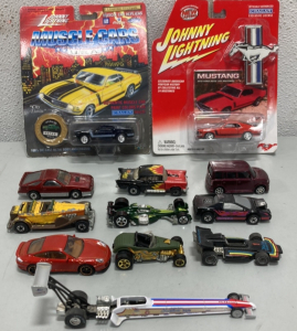 (2) Johnny Lightning 1970 Ford Boss 302 Mustangs + Other Matchbox Cars