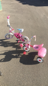 (1) 12&rdquo; Huffy Disney Princess Bike (1) Radio Flyer Girls Tricycle