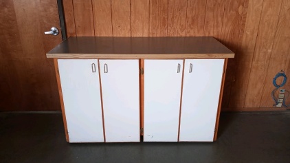 Rolling Wood Cabinet