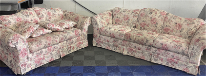 Floral Sofa and Loveseat Set