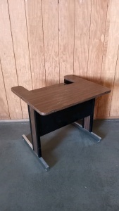 Metal-Framed Wood Desk