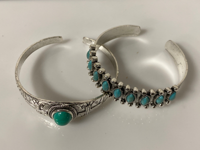 (2) Turquoise Gemstone Bracelets