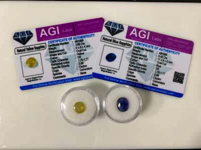 Blue Sapphire and Yellow Sapphire Gemstones