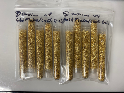 (10) Bottles Of Gold Flake/ Leaf Gold