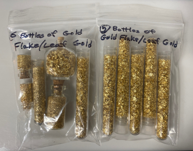 (11) Bottles Of Gold Flake/ Leaf Gold