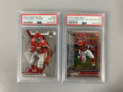 2020 Graded Clyde Edwards- Helaire Football Cards