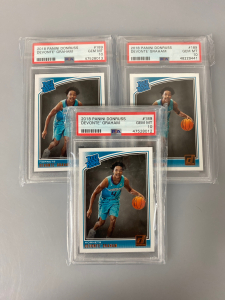 (3) Collectible Graded 2018 Devonte&rsquo; Graham Basketball Cards