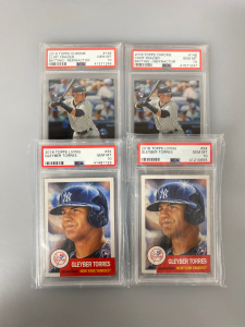 (4) Collectible Graded Clint Frazier and Gleyber Torres Baseball Cards
