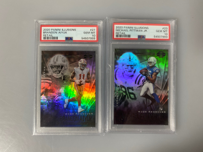 Collectible Graded Brandon Aiyuk and Michael Pittman Jr. Football Cards