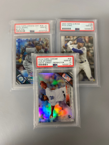 Graded Ketel Marte, Kyle Lewis, and Luis Severino Baseball Cards