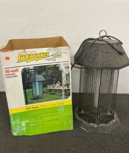 Bug Zapper, UV Bulb and (2) 3lb dumbbells.