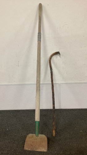 Garden Hoe And Hand Made Cane