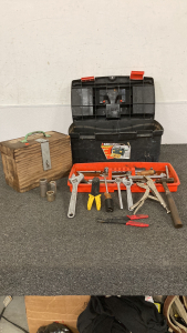 Tool Box With Assorted Tools