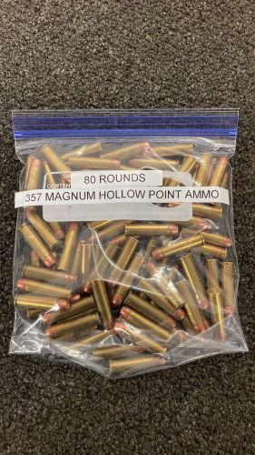 (80) Rounds 357 Magnum Hollow Point Ammo