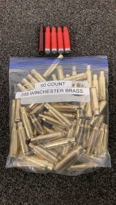 308 Winchester Brass Casings With Safety Rounds