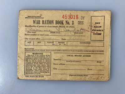 Vintage War Ration Book No. 3