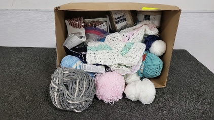 Box of Assorted Yarn