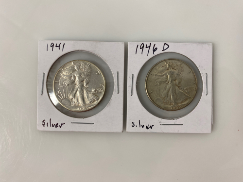 1941/ 1946 D Liberty Half Dollars