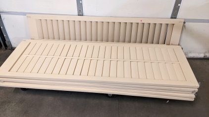 6 81x26½" Louvered Hanging Track Doors