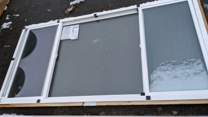 (2) New 8'x4' Triple Window Panes w/Center Pane & Side Windows