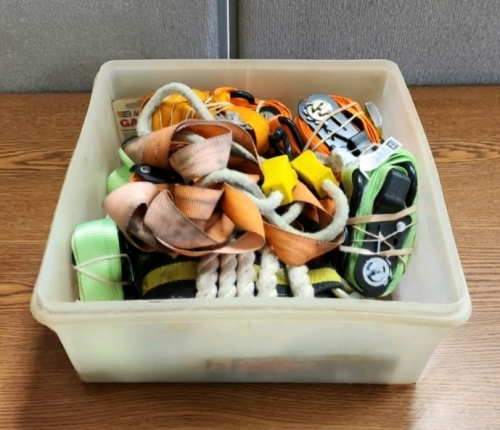 Box Of Assorted Tie Downs