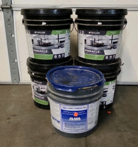 (5) 4 Gallon Buckets Of Construction Adhesive