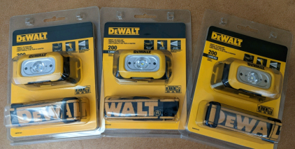 (3) New DeWalt LED Headlamps