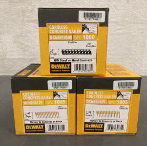 Boxes of DeWalt nails