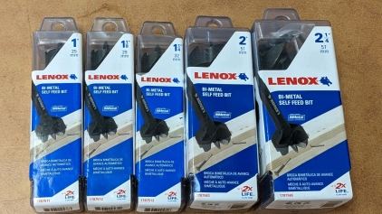 (5) New Lenox Bi-metal Self Feed Drill Bits