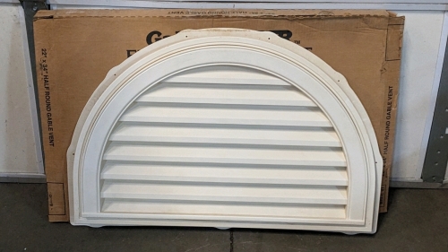 New 22x34 Half Round Gable Vent