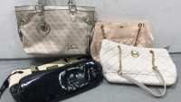 (4) Purses: (2) Guess, Betsy Johnson, and Micheal Kors