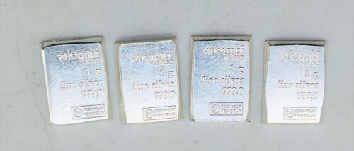 (4) 1 Gram Fine Silver Bars