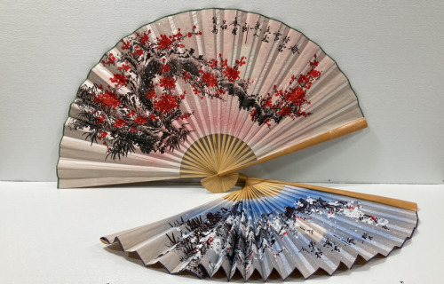 (2) Large Decorative Fans